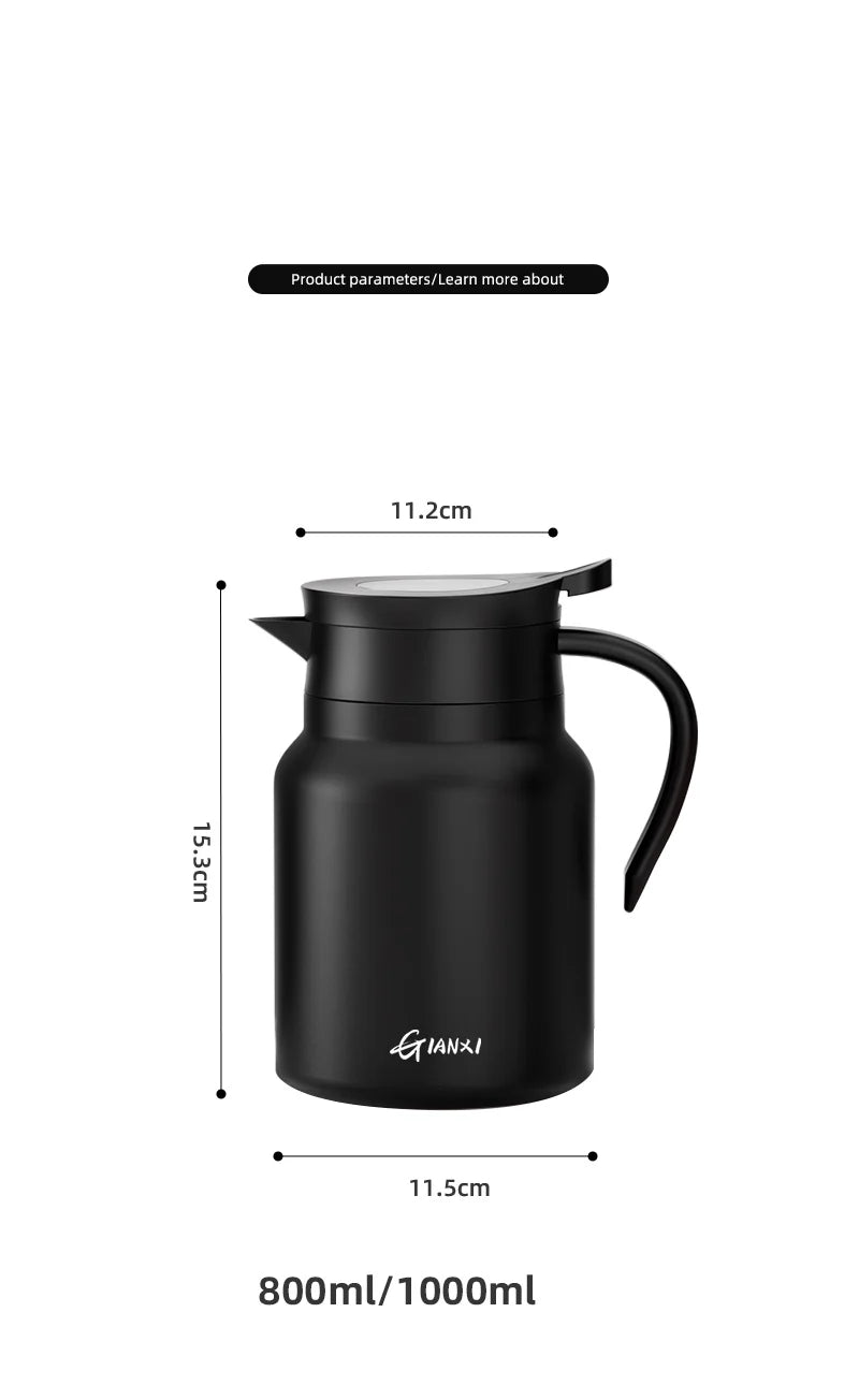 GIANXI 1000ML Keramik-Teekanne mit Innenfutter für Tee, Haushaltsfilterkaffeekanne mit Griff, Kaltwasserkessel, Kaffee- und Teegeschirr