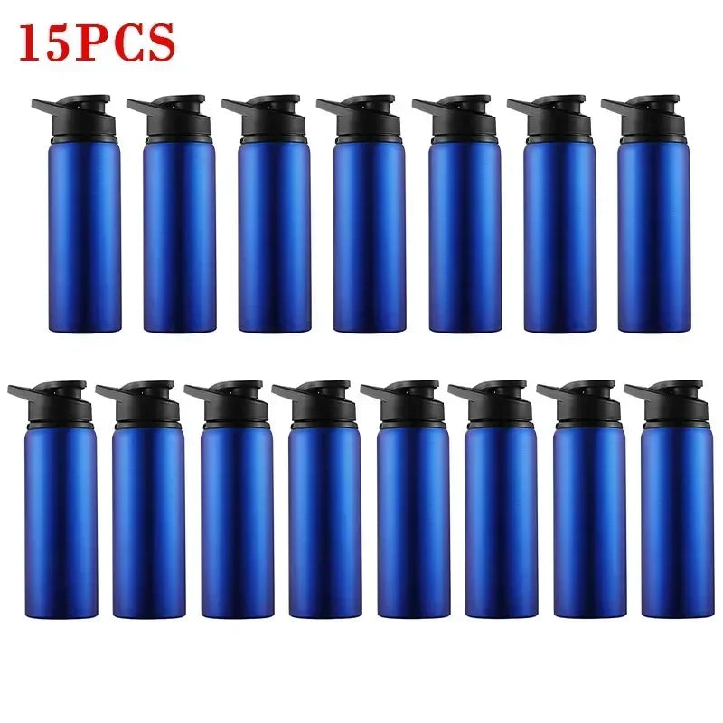 1-15PCS Portable Stainless Steel Bicycle Water Bottle Straight Drinking Outdoors Sports Travel Kettle Metal Water Bottle