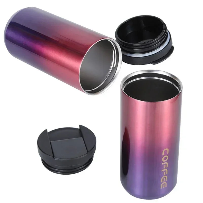 350ml/500ml Double Stainless Steel 304 Coffee Mug Leak-Proof Thermos Mug Travel Thermal Cup Thermosmug Water Bottle for Gifts