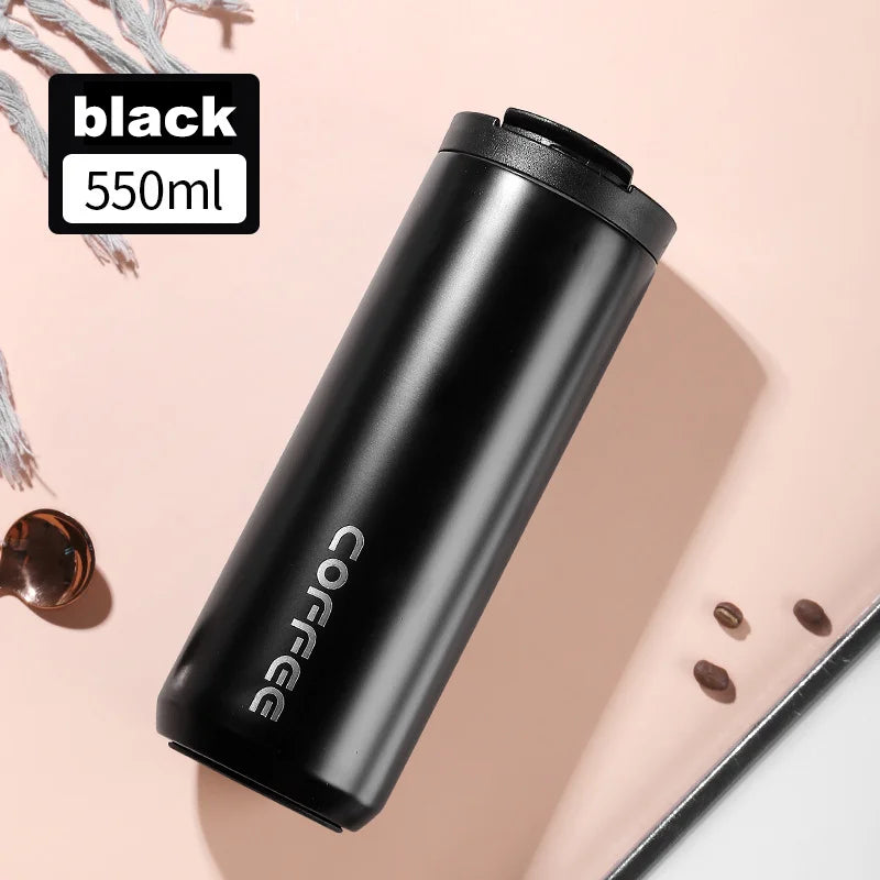 400ml Stainless Steel Thermal Coffee Mug 304 Thermos Mug Leak Proof Portable Travel Thermal Cup Water Bottle Christmas Gifts