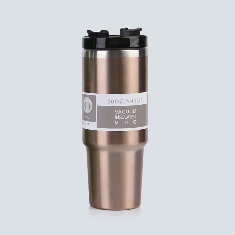 30oz Portable Ice Bullion Cup 304 stainless steel insulated cold coffee cup Portable car cup wholesale - Gabriel