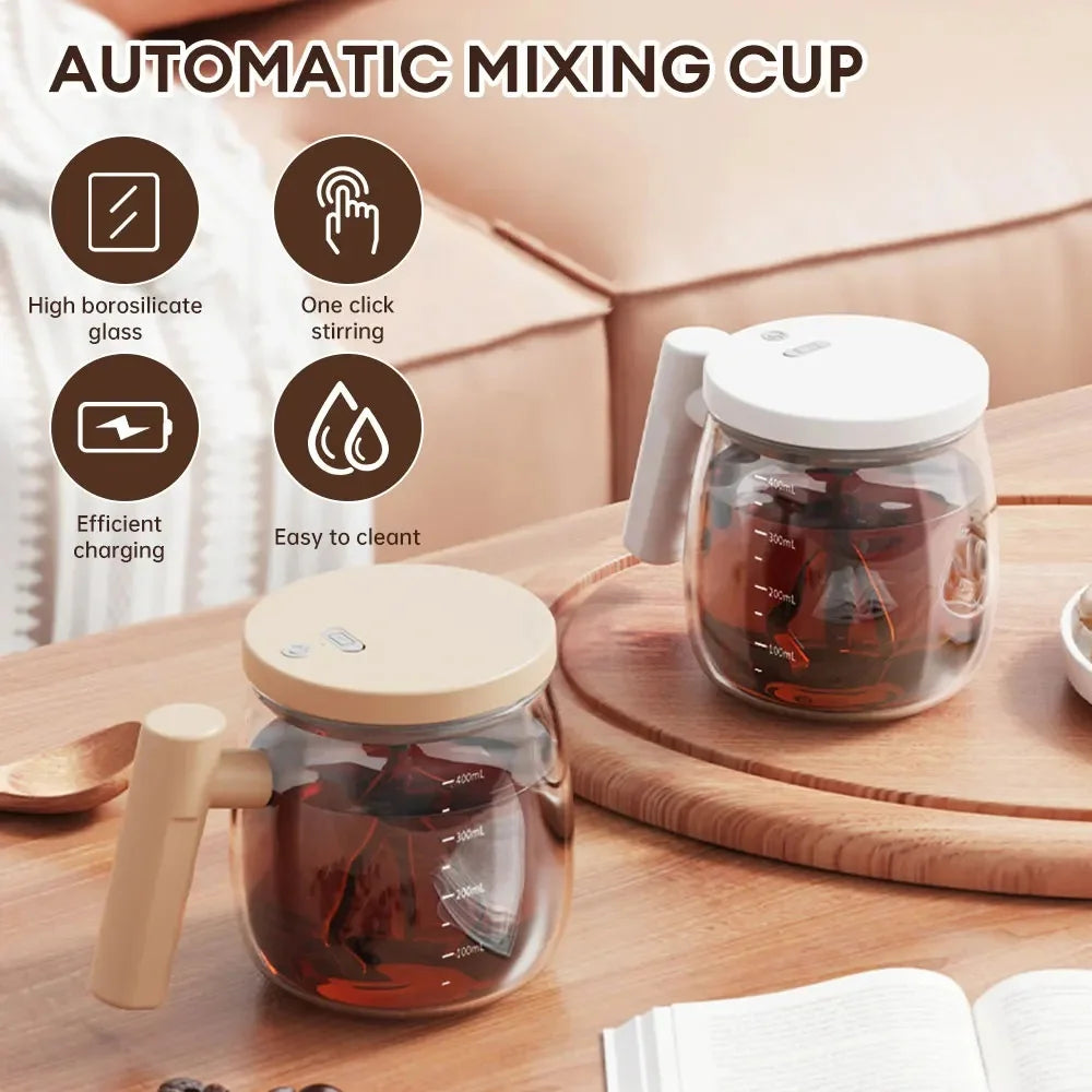 400ML Self Stirring Mug 7000RPM Electric High Speed Mixing Mug With Waterproof Automatic Mix Cup for Coffee Milk Protein Powder - Gabriel