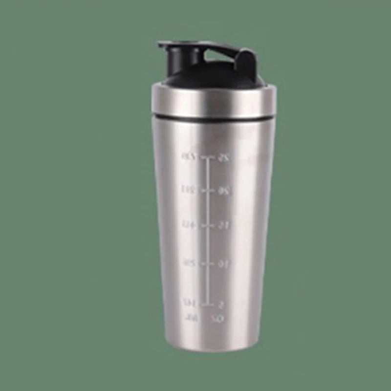 Stainless steel Shaker Bottle Portable protein powder shaker cup Sport Mug Leak Proof Outdoor Fitness Whey Shakes Cup with Scale