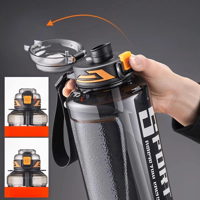 GIANXI Sport Water Bottle Large Capacity Thickened Cups Outdoor One Cover Double Drink Portable Sealed Leak-Proof Drinkware