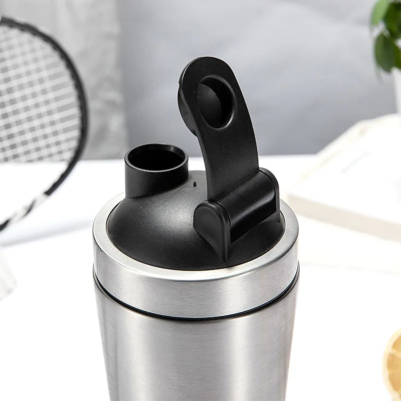 New Stainless Steel Cup Vacuum Mixer Outdoor Drink Kettle Detachable Double Layer Whey Protein Powder Sports Shaker Water Bottle