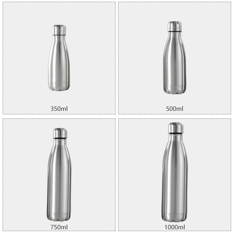 Stainless Steel Water Bottle Cycling Sports Drinking Cup Leakproof Portable Water Bottles Outdoor Camping Hiking Gym Kettle 2024 - Gabriel