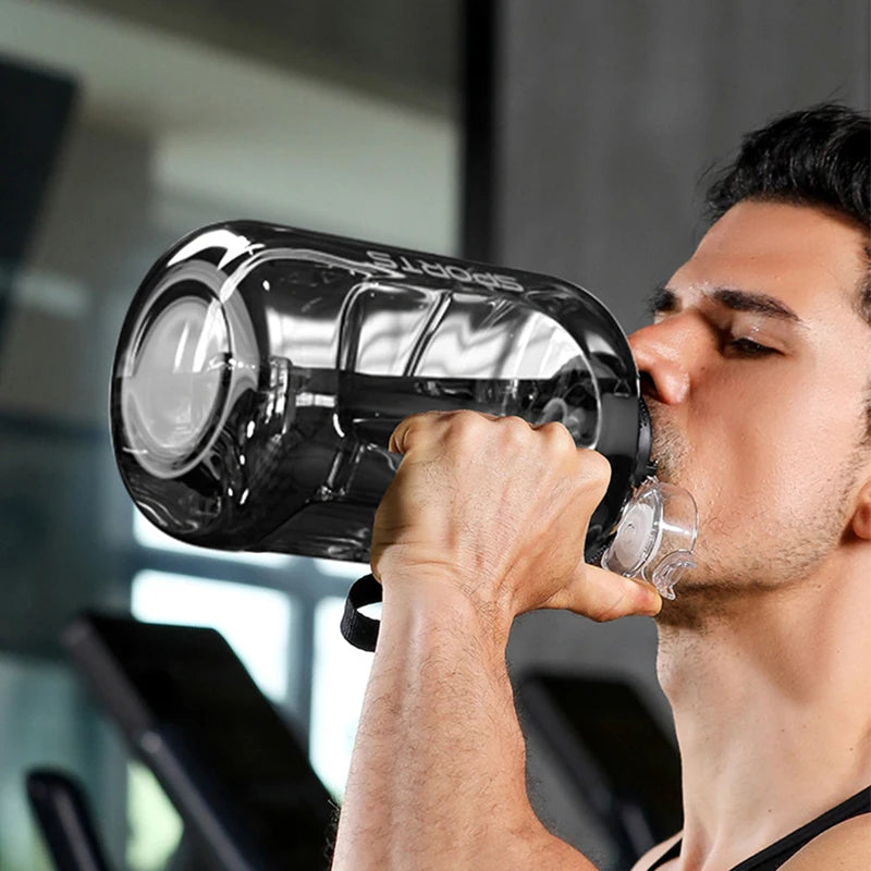 1.7L/2.5L/3.8L Fitness Cup Bpa Free Gym Drinking Bottle Large Capacity Portable PC Sports Water Bottle With Straw Water Kettle