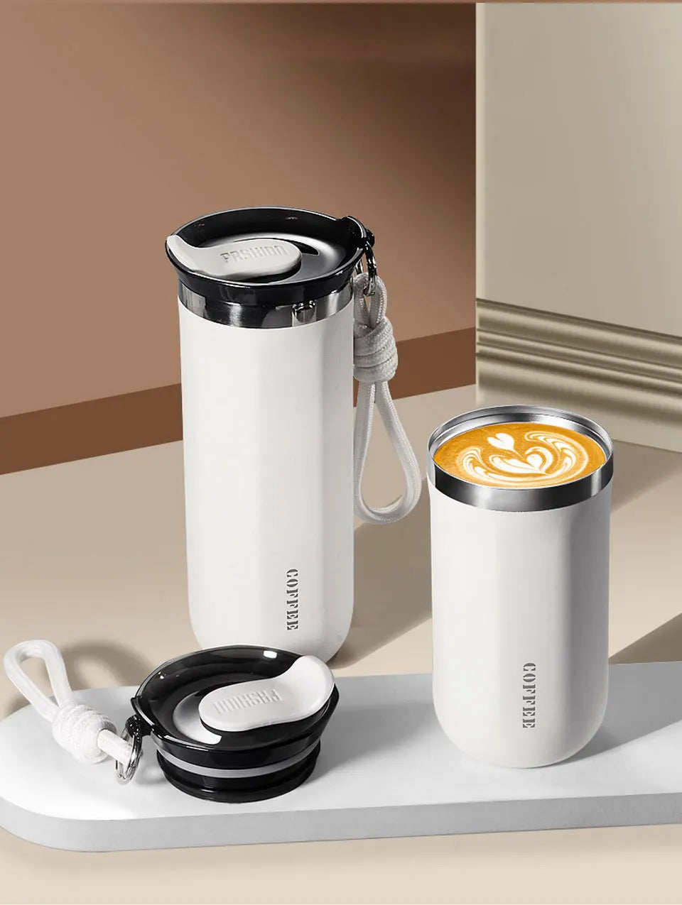 Thermal Mug Thermos Bottle for Coffee Tumbler Cup Water Bottle Stainless Steel Insulated Vacuum Flask Leakproof Travle Drinkware