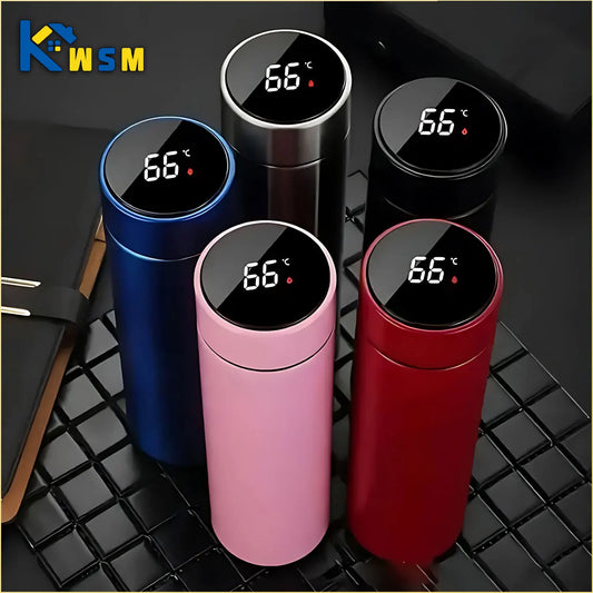 500ML Temperature Display Thermos Cup Stainless Steel Divided Thermos Bottle Outdoor Vacuum Insulated Cup Father's Day Gift