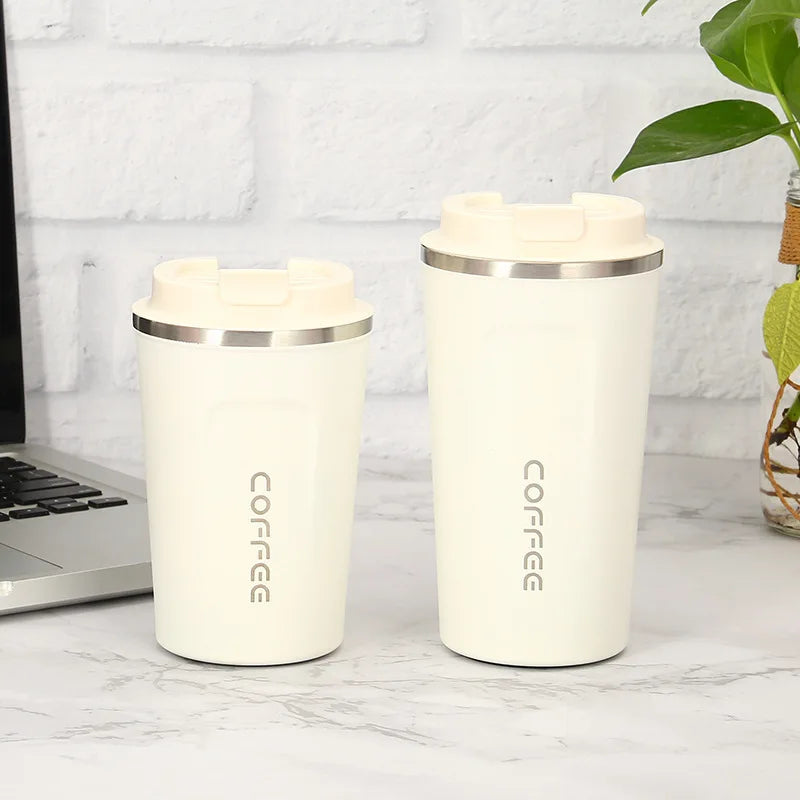 380/510ML Travel Stainless Steel Coffee Cup Thermal Mug Leak-Proof Thermos Bottle Tea Coffee Mug Vacuum Flask Insulated Cups Hot