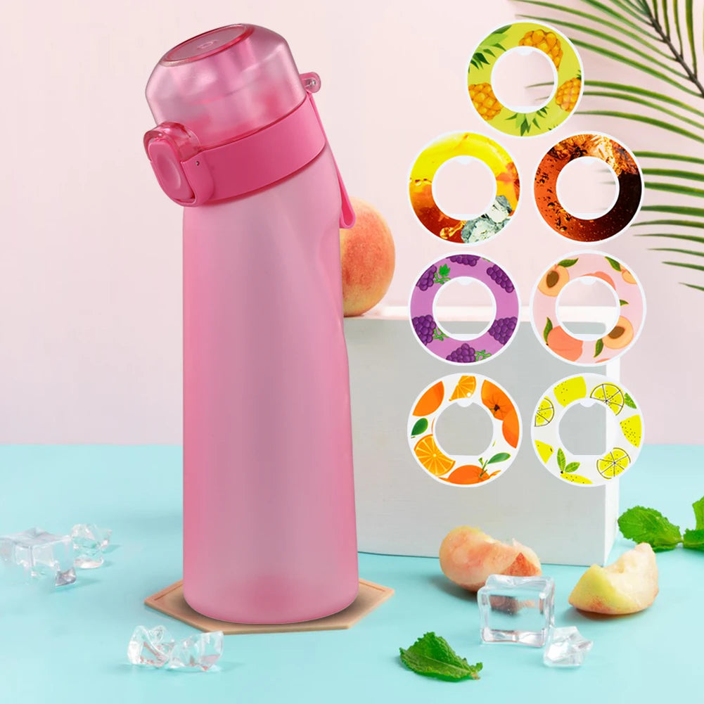 650ML Drinking Cup BPA Free 7 Flavor Pods Scent Flavored Water Bottle Fragrance Smelling Water Bottle for Travel Climbing Hiking