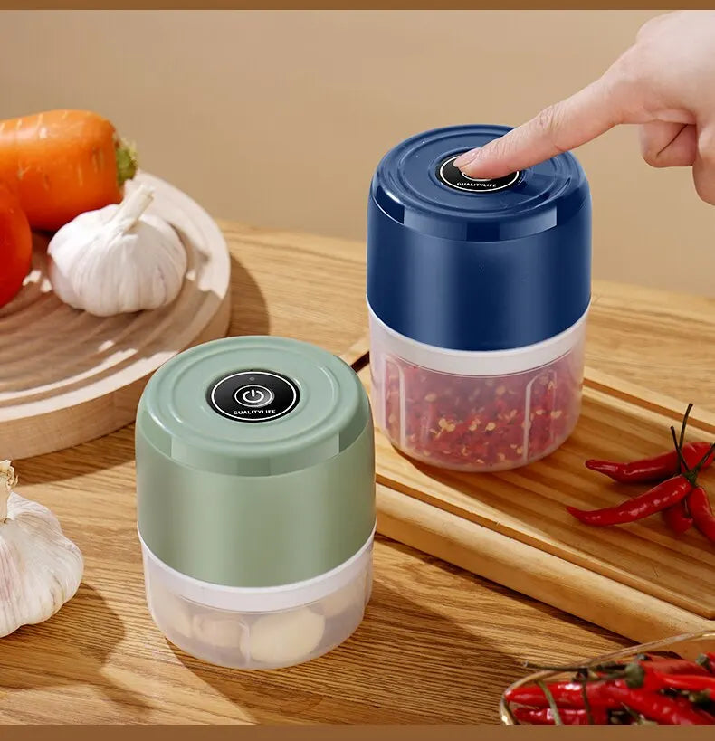 Electric Food Chopper Garlic Crusher Meat Grinder Mini Garlic Press Vegetable Chopper Masher Machine USB Kitchen Gadgets