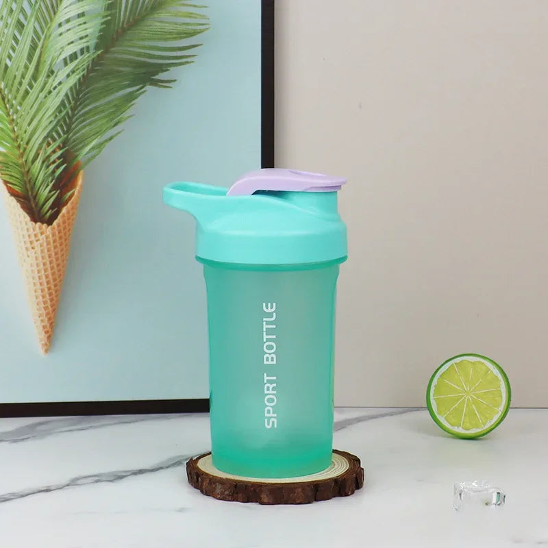 Portable 300ml Protein Powder Shaker Bottle Leak Proof Water Bottle for Gym Outdoor Fitness Training Sport Mixing Cup with Scale