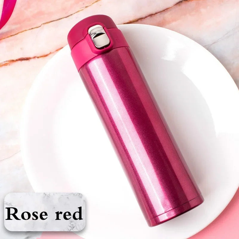 500ML Stainless Steel Bouncing Cover Vacuum Flask Thermos Cup Coffee Tea Milk Thermo Bottle Stainless Steel Coffee Mug Thermos - Gabriel