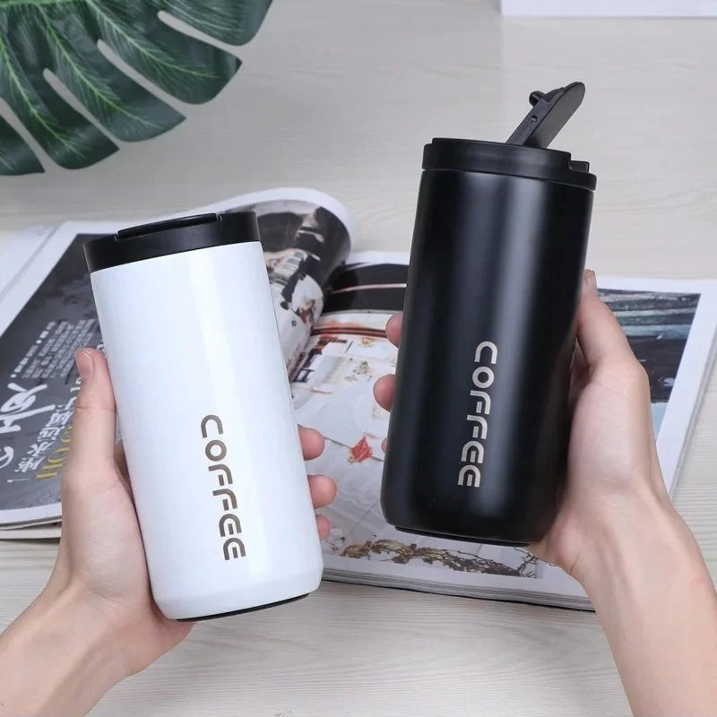 400ML Stainless Steel Coffee Thermos Bottle Thermal Mug Leakproof Car Vacuum Flasks Coffee Cup Travel Portable Insulated Bottles