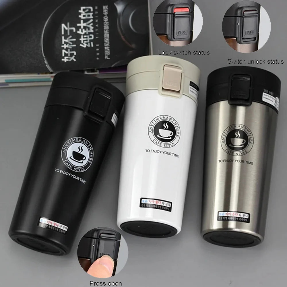 500ml Thermos Coffee Cup Vacuum Flasks Thermal Cup Double Layer Stainless Steel Vacuum Tea Mug Sports Water Bottle Drinkware