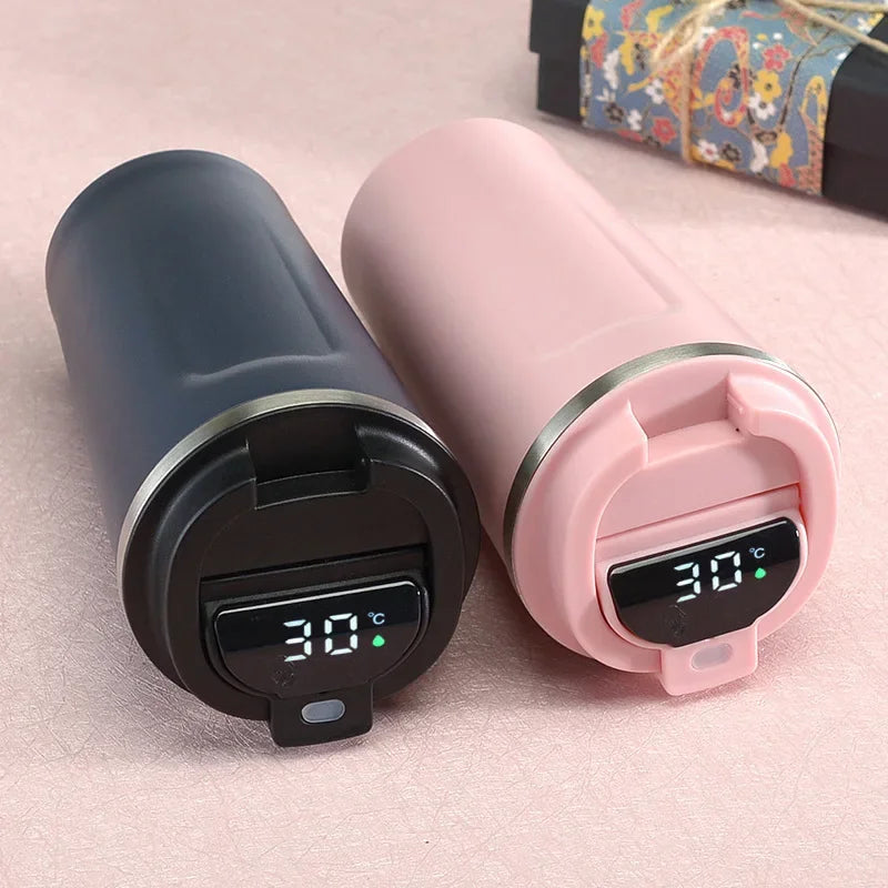 380/510ml Thermos Coffee Mug Stainless Steel Coffee Cup Temperature Display Vacuum Flask Thermal Tumbler Insulated Water Bottle