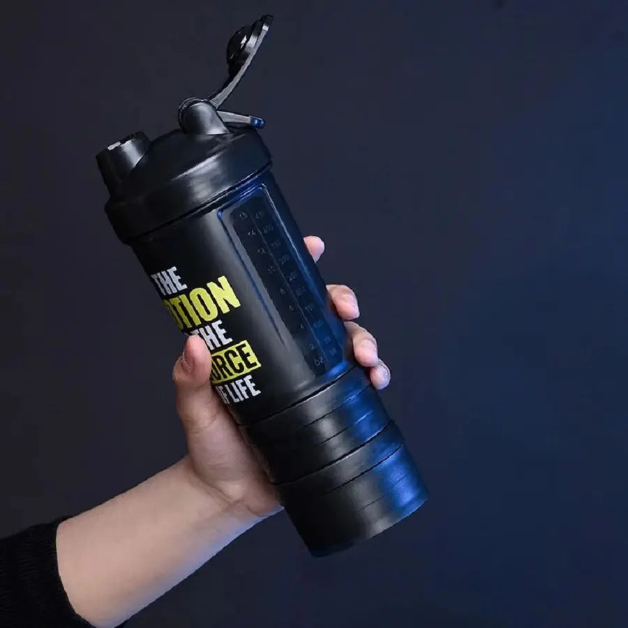 GIANXI Sports Water Bottle Large Capacity Thickened Portable Sports Water Cup With Graduated Fitness Seal Leak-Proof Shaker Cup