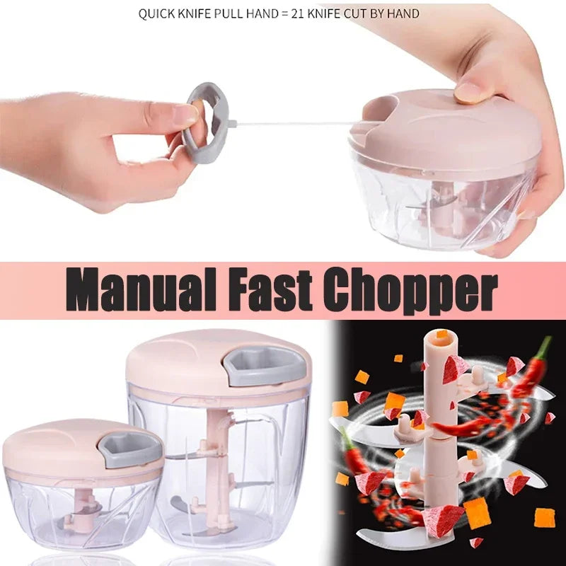 Manual Garlic Chopper 500/900ML Garlic Press Food Vegetables Cutter Meat Grinders Kitchen Gadgets Hand Mincer Garlic Masher