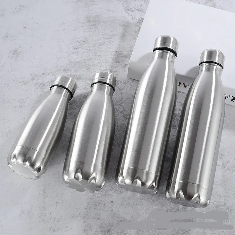 Stainless Steel Water Bottle 1 Liter Free Shipping Items, Drink Bottle for Sport Travel Cups,  500 750 1000ml Water Bottles - Gabriel