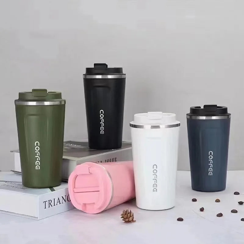 380/510ML Travel Stainless Steel Coffee Cup Thermal Mug Leak-Proof Thermos Bottle Tea Coffee Mug Vacuum Flask Insulated Cups Hot