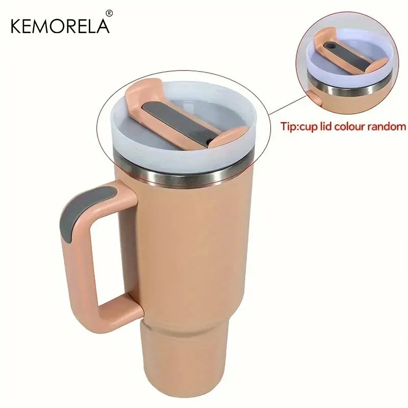 KEMORELA Tumbler With Handle Lid Straw Stainless Steel Water Bottle 887/1182ML Vacuum Thermos Cup Travel Car Coffee Mug - Gabriel