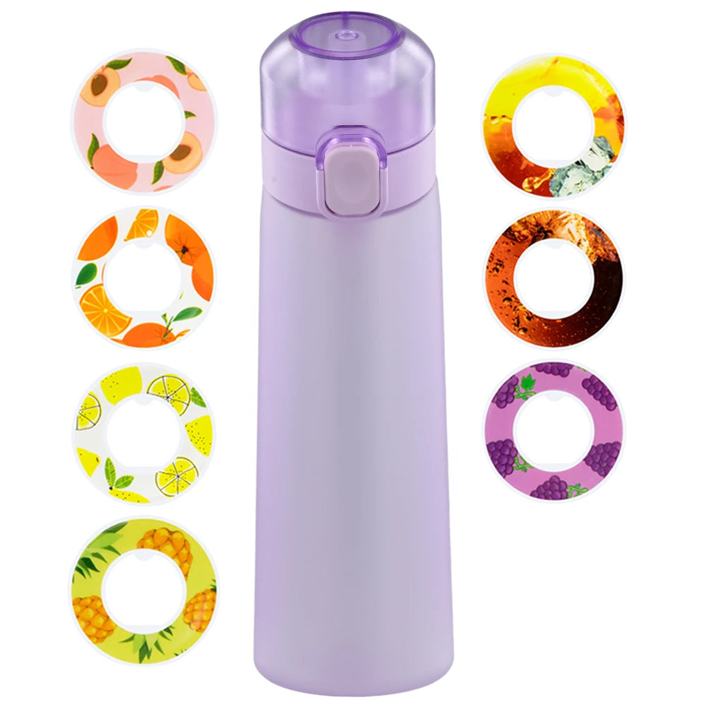 650ML Drinking Cup BPA Free 7 Flavor Pods Scent Flavored Water Bottle Fragrance Smelling Water Bottle for Travel Climbing Hiking