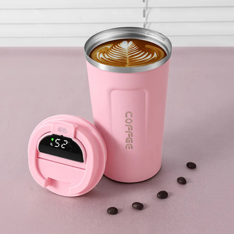 510ml Thermos Bottle Smart Display Temperature Coffee Cup 304 Stainless Steel Vacuum Cup Office Business Portable Thermal Mug