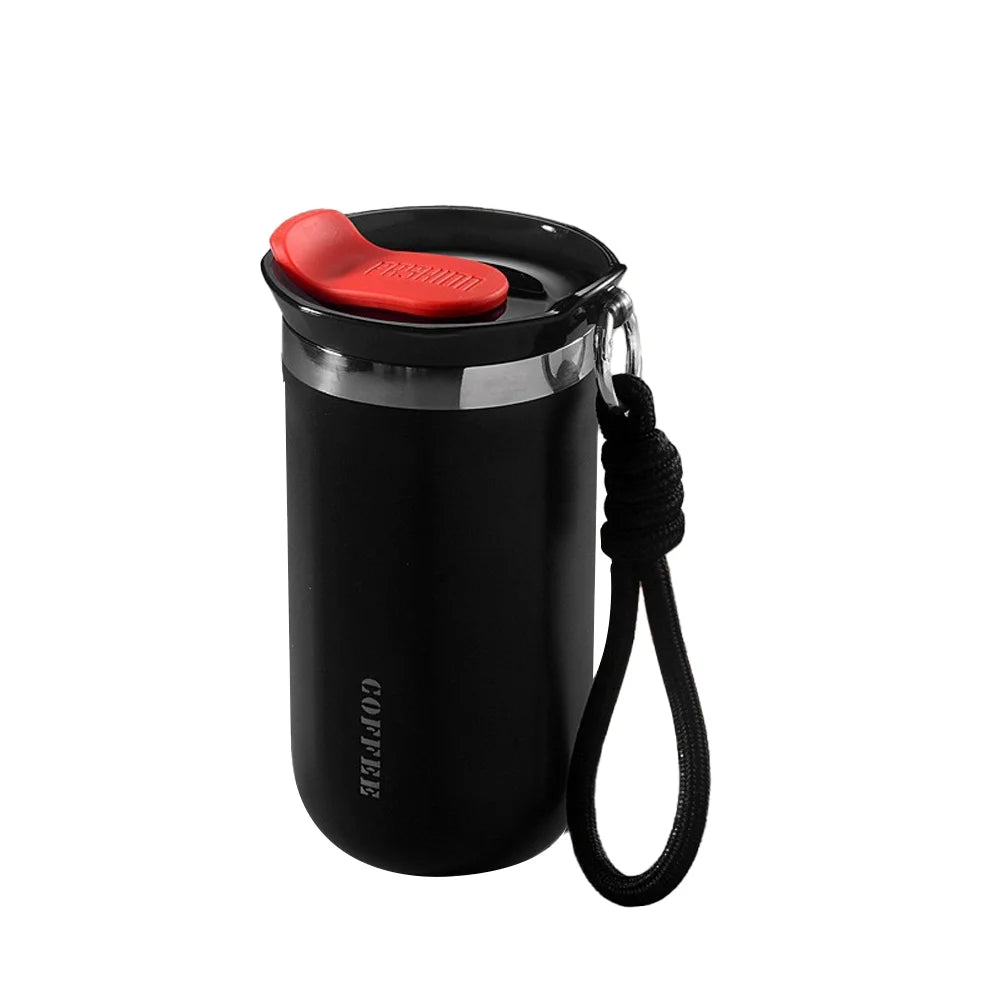 Thermos-Wasserflasche, isolierter Vakuumbecher, Edelstahlbecher, Thermo-Kaffeebecher mit Deckel, hält kalte und heiße Getränke, doppelwandig