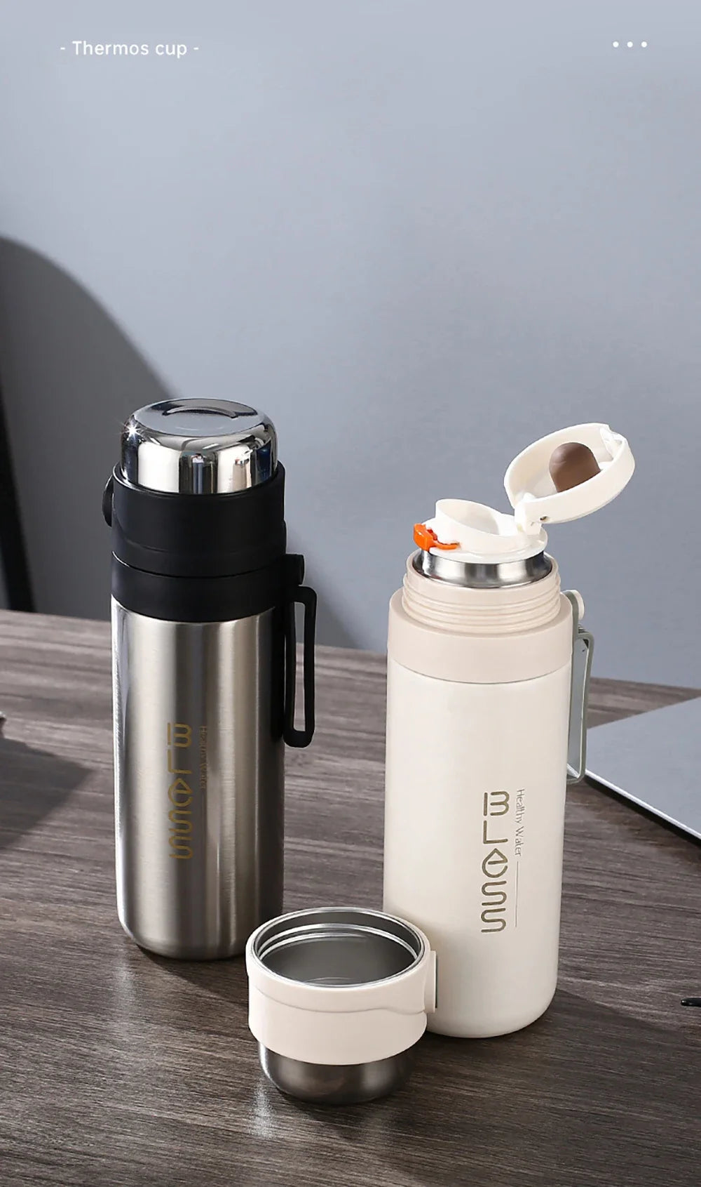 Thermos Bottle Stainless Steel Vacuum Gift Cup Household 500ml Office Coffee Milk Flask Water Bottle