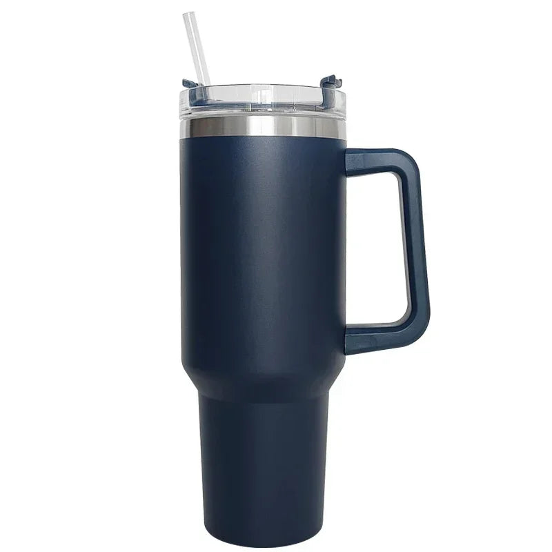 40oz Mug Tumbler With Handle Insulated Tumbler With Lids Straw Stainless Steel Coffee Tumbler Termos Cup for Travel Thermal Mug - Gabriel