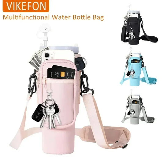 40oz Wasserbecherhaltertasche Diagonal Straddle Wasserbecher Schultergurt Handytasche Kartentasche Gewöhnliches Schlüsselwerkzeug Becherzubehör