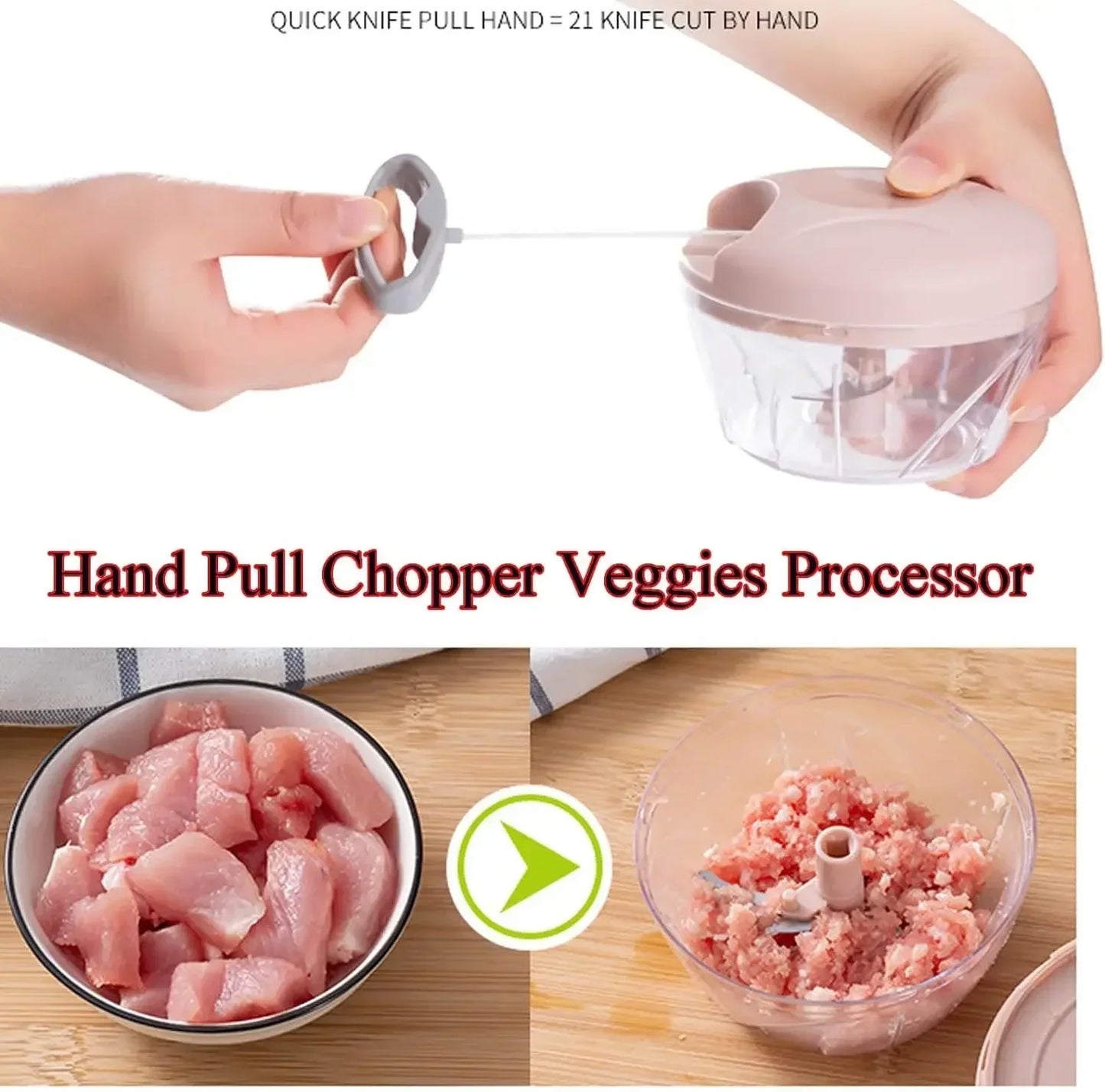 Manual Garlic Chopper 500/900ML Garlic Press Food Vegetables Cutter Meat Grinders Kitchen Gadgets Hand Mincer Garlic Masher