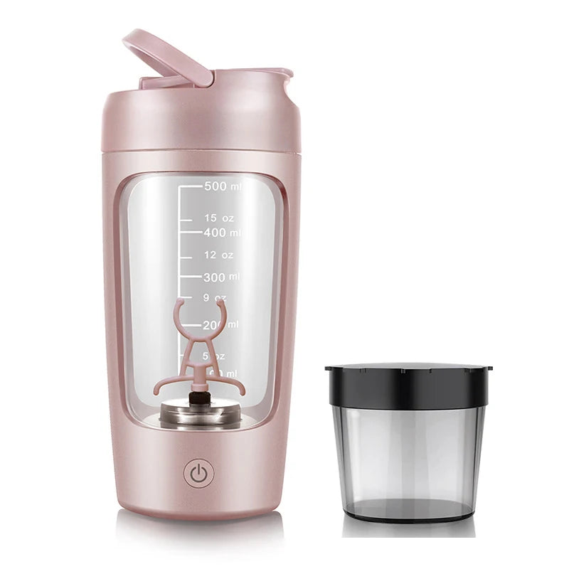 650 ml Multifunktions-Mixbecher, automatischer, tragbarer Mini-Shaker-Becher mit wiederaufladbarer Kartusche für Sport und Fitness, Proteinpulver inklusive