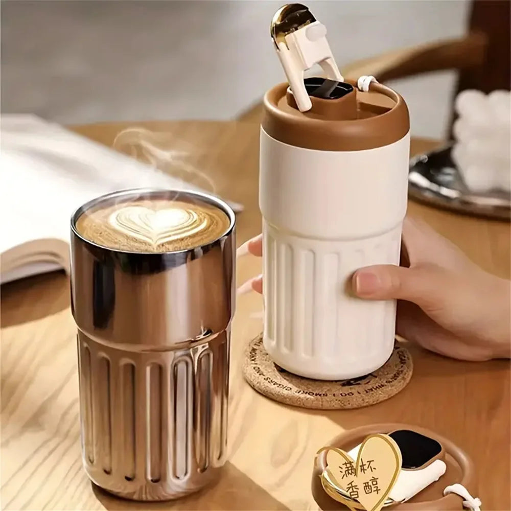 13.9oz Premium Insulated Travel Mug Temperature Display Vacuum Stainless Steel Coffee Cup Drinkware for Winter Christmas Gift