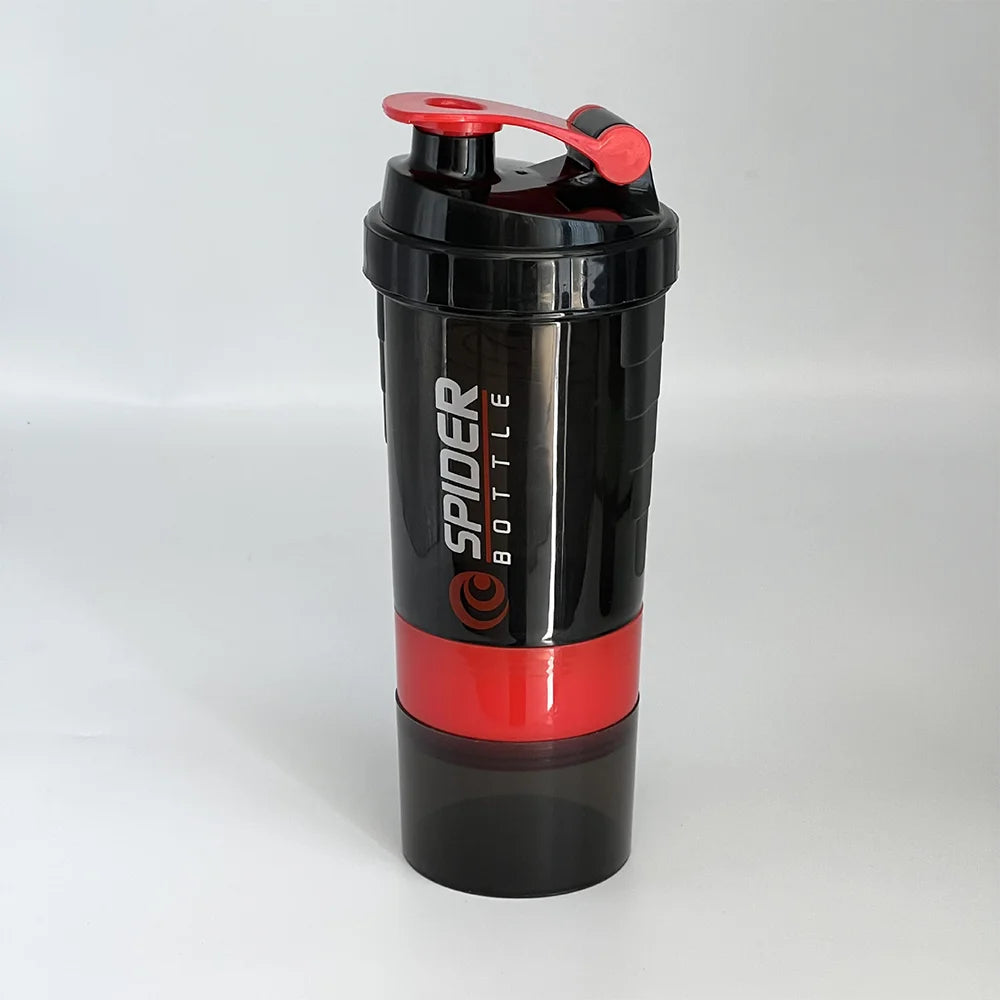 Protein Shaker Bottle Leak Proof Bottle for Protein Mixes 3 Layer Twist Off Shaker Cup Sports Shaker Bottle for Protein Powder