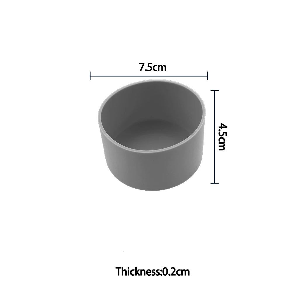 For Better Life, 1 Stück, 7,5 cm, weiche Silikon-Becherbodenhülle, Schutzhülse für Glas, Wasser- und Teeflasche, Anti-Schaden-Zubehör