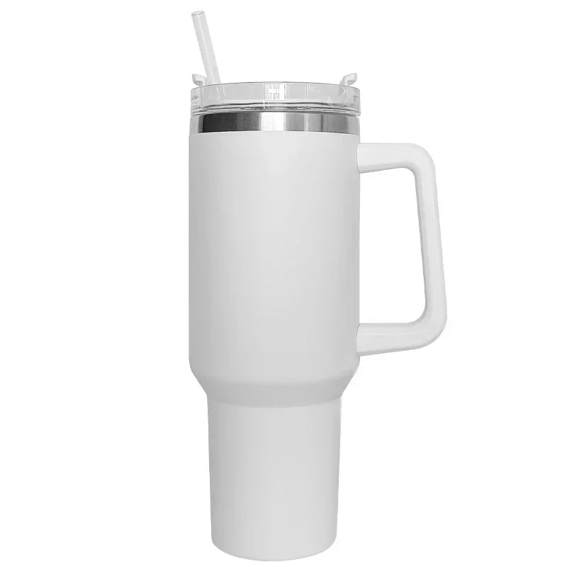 40oz Mug Tumbler With Handle Insulated Tumbler With Lids Straw Stainless Steel Coffee Tumbler Termos Cup for Travel Thermal Mug - Gabriel