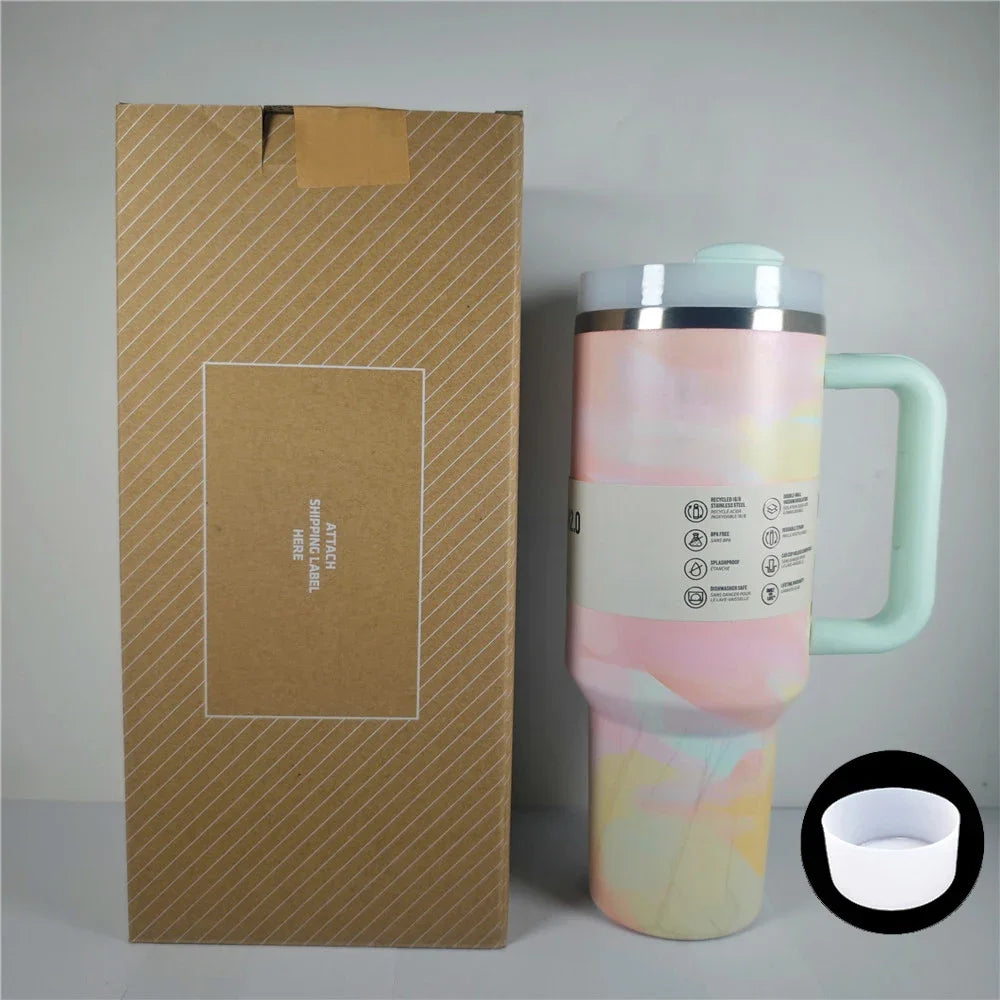 40oz Becher mit Griff Flasche Dauerhafte Heißwasserthermoskanne Edelstahl Thermobecher für Sportflaschen Eiskaffeetasse