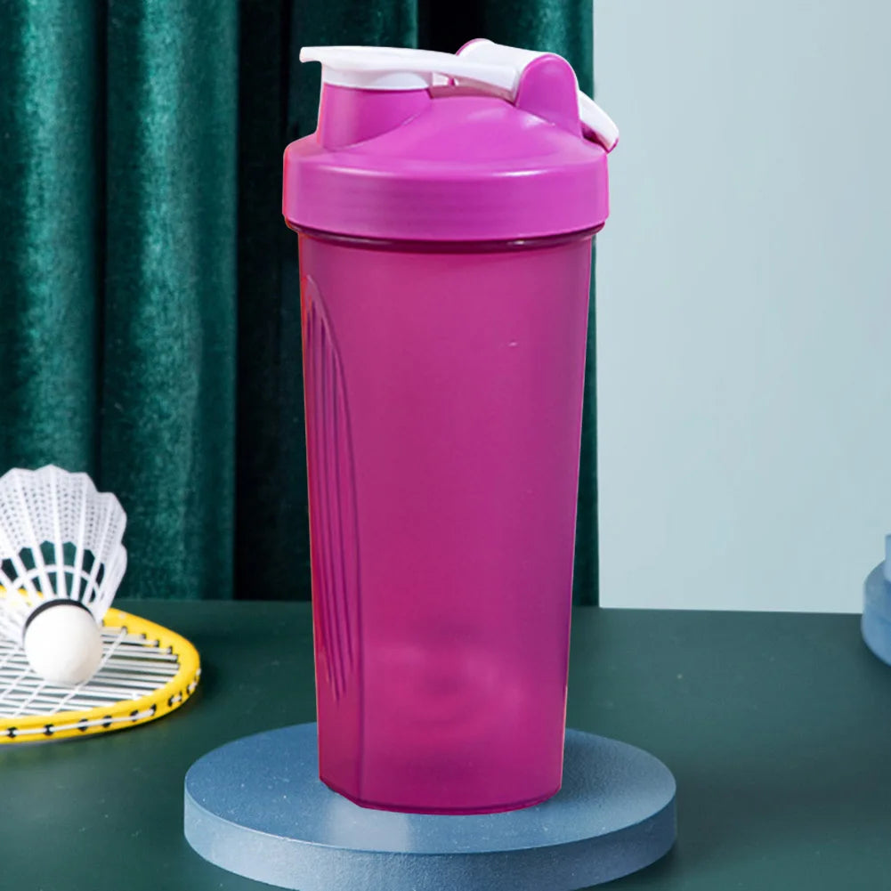 600ml Portable Protein Powder Shaker Bottle Leak Proof Water Bottle for Gym Fitness Training Sport Shaker Mixing Cup with Scale