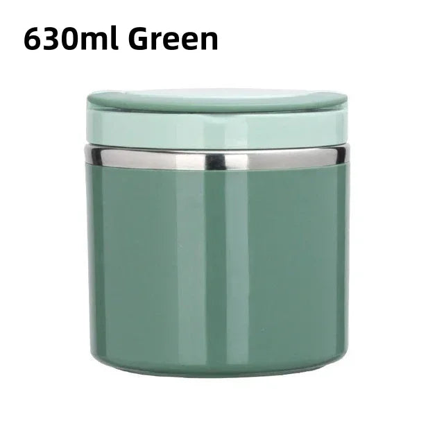 Stainless Steel Food Thermal Jar Vacuum Cup Soup Bowl Lunch Box with Handle Portable Sealed Bento Box Thermos Storage Containers