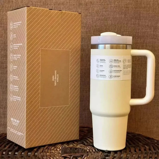 Tasse de Voyage Isotherme 30/40 oz avec Poignée - Maintien Froid Longue Durée