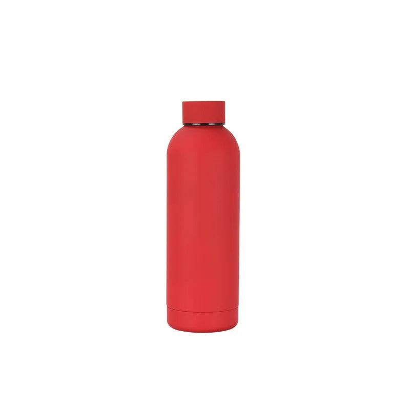 Neue Edelstahl 500ml Kleine Mund Flasche Outdoor Sport Auto Tragbare Thermos Tasse Kaltes Wasser Flasche