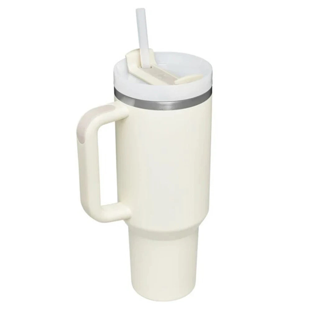 40oz Straw Double-Layer Insulated Cup with Handle Portable Water Cup Stainless Steel Travel Vacuum  for Cold Hot Beverages - Gabriel