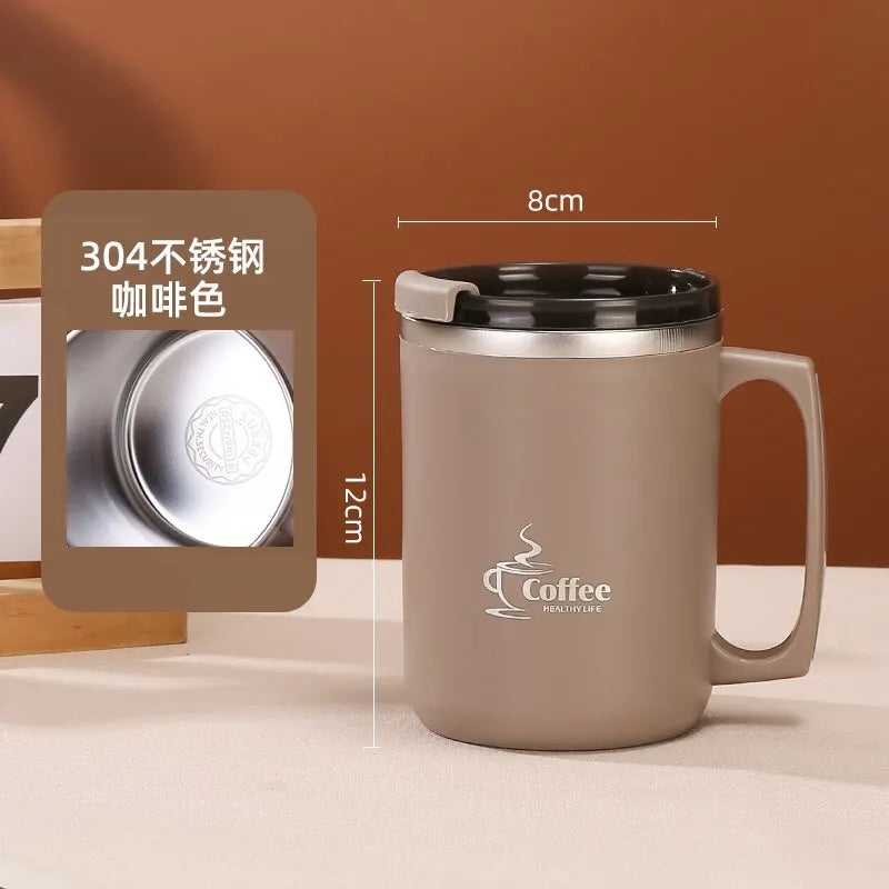 Milk Coffee Cup Stainless Steel Double Wall Thermal Insulated Water Cups and Mugs Metal Coffee Cup Mug