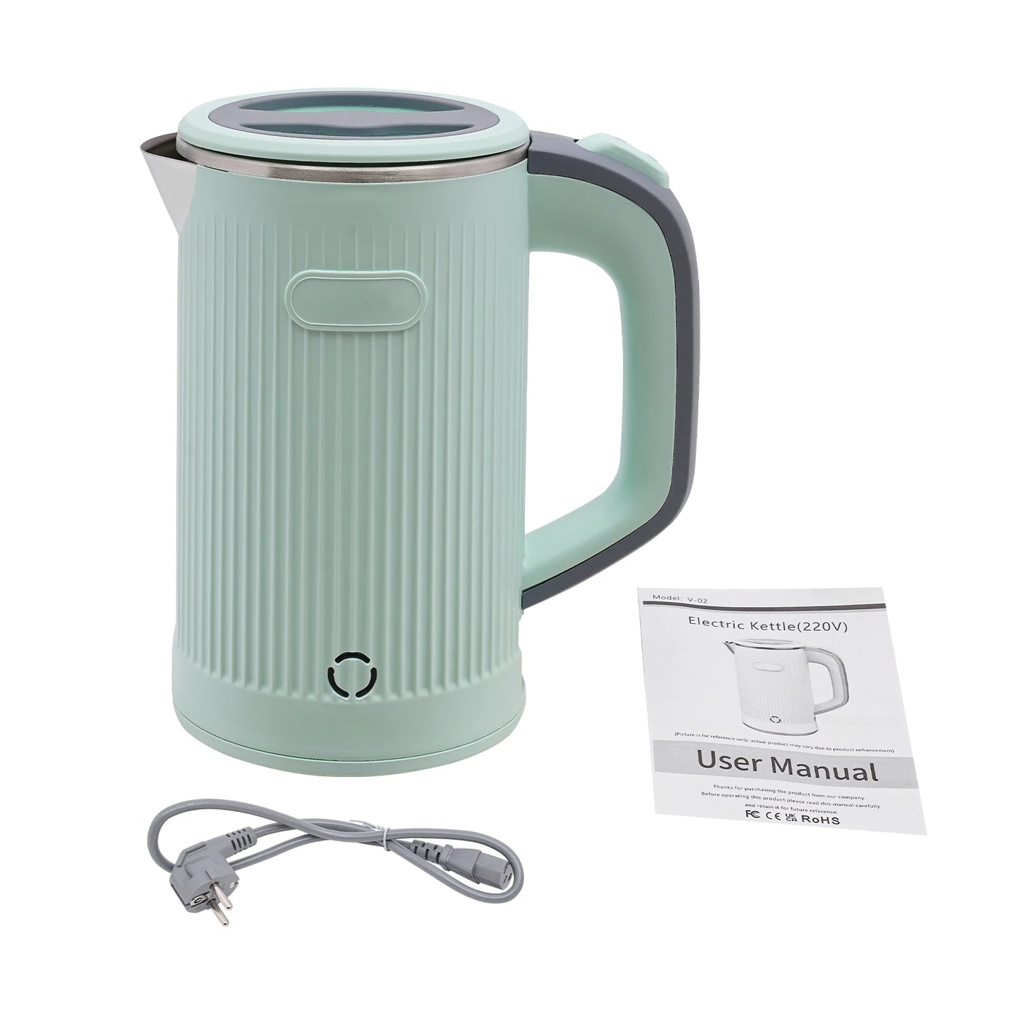 800ml Electric Tea Kettle Stainless Steel Water Heater Travel Portable Electric Kettle Base Separation 600w Teapot