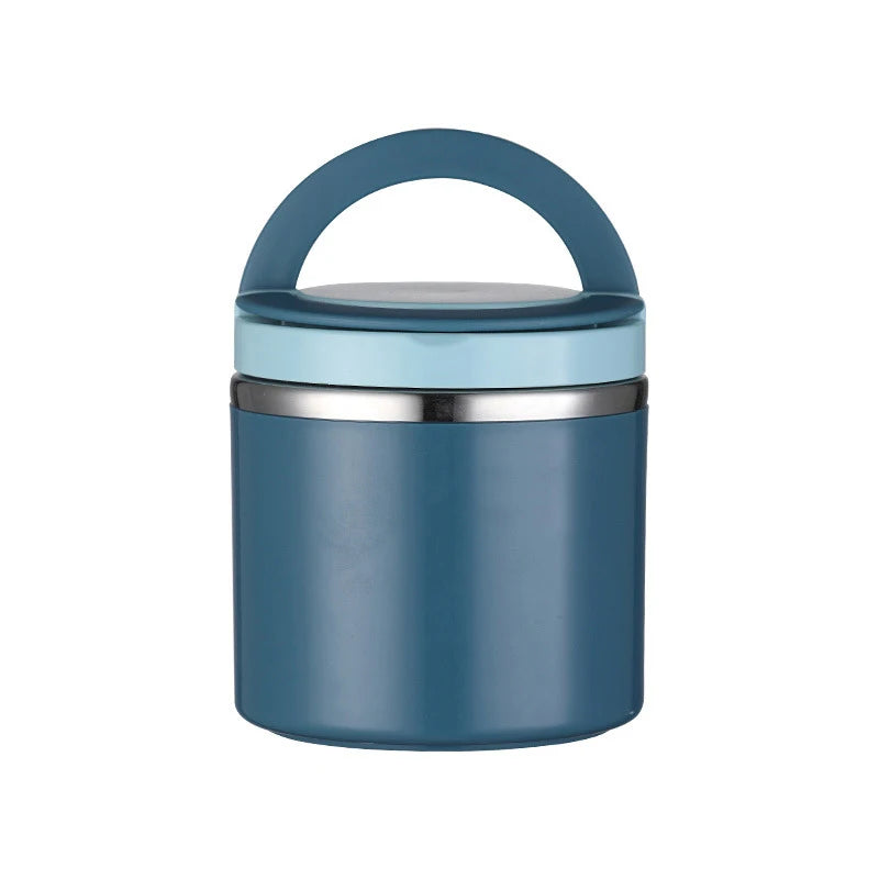 Lunch Box Student Food Containers Soup Jar Stainless Steel Insulated Rice Bucket Circular Large Capacity Breakfast Cup Soup Cup