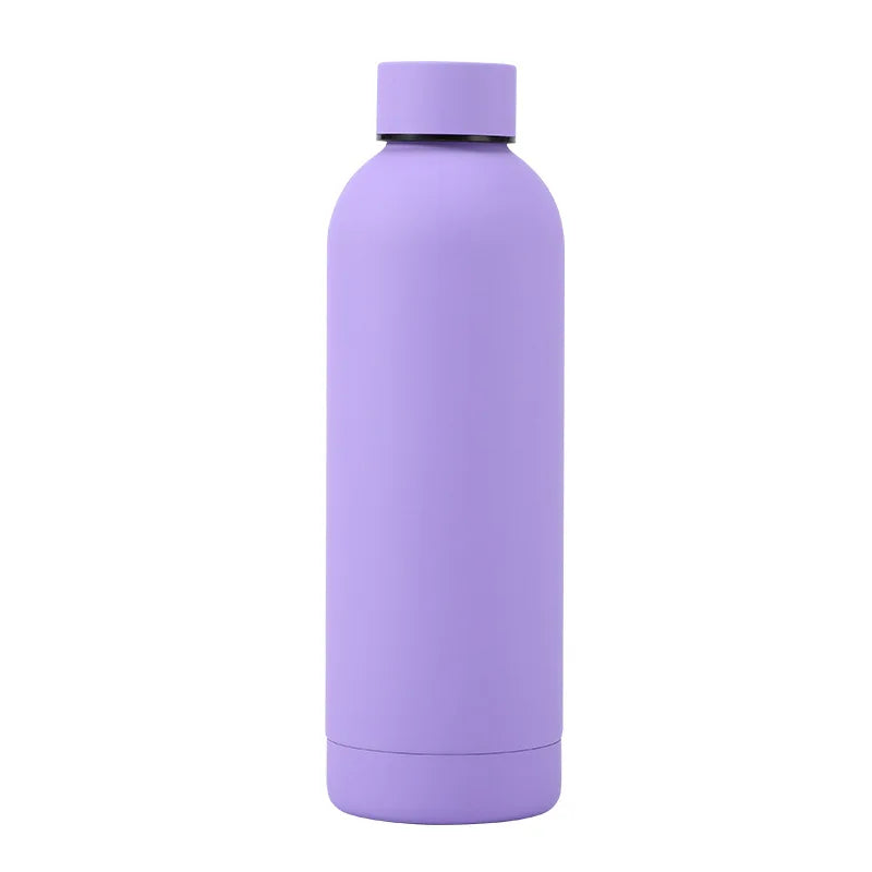 Neue Edelstahl 500ml Kleine Mund Flasche Outdoor Sport Auto Tragbare Thermos Tasse Kaltes Wasser Flasche