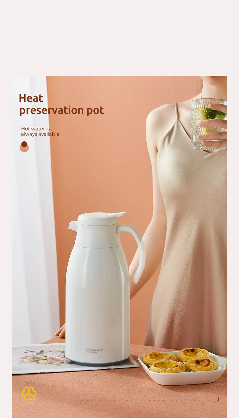 Insulation Kettle Household Long Term Insulation Thermos Bottle Large Capacity Glass Inner Leakproof Insulation Water Pot