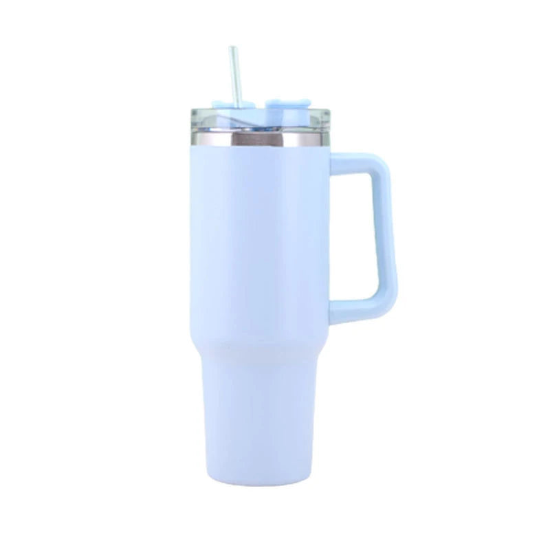 40oz Stainless Steel Tumbler With Straw Handle Car Mug 304 Stainless Steel Straw Ice Bar Mug For Home Office Or Car - Gabriel